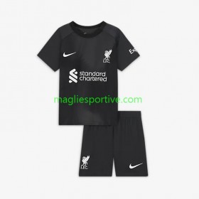 Completo Calcio Liverpool Portiere Bambino Divisa Trasferta 2022-2023
